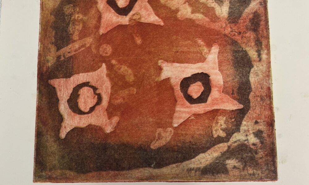 experimental intaglio printing front view