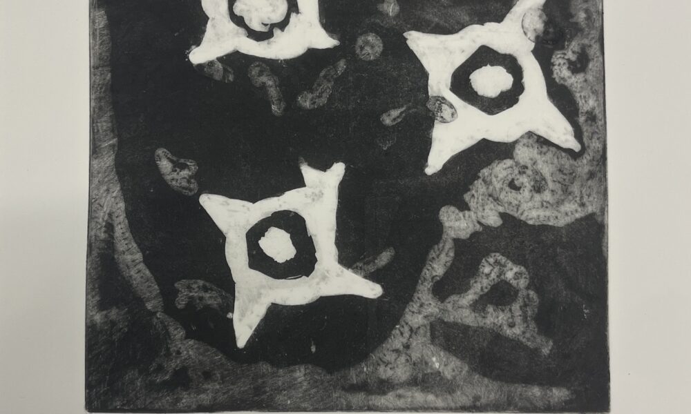 experimental intaglio printing front view