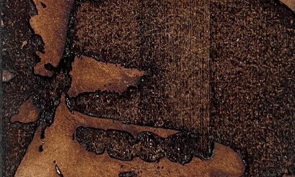 engraved wood with laser cutter