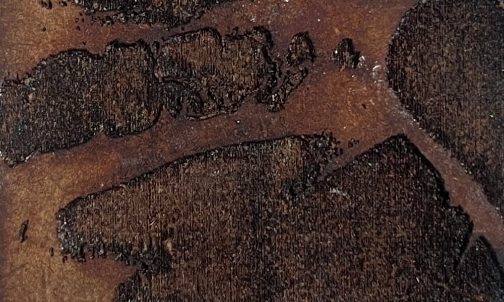 engraved wood with laser cutter