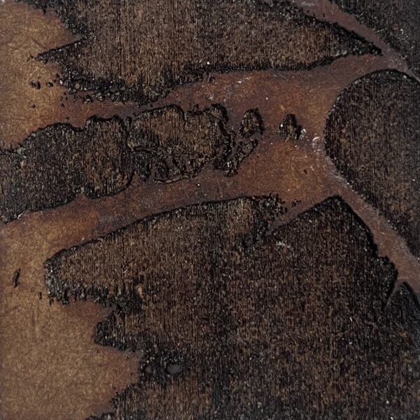 engraved wood with laser cutter