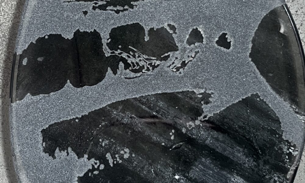 engraved glass object front view
