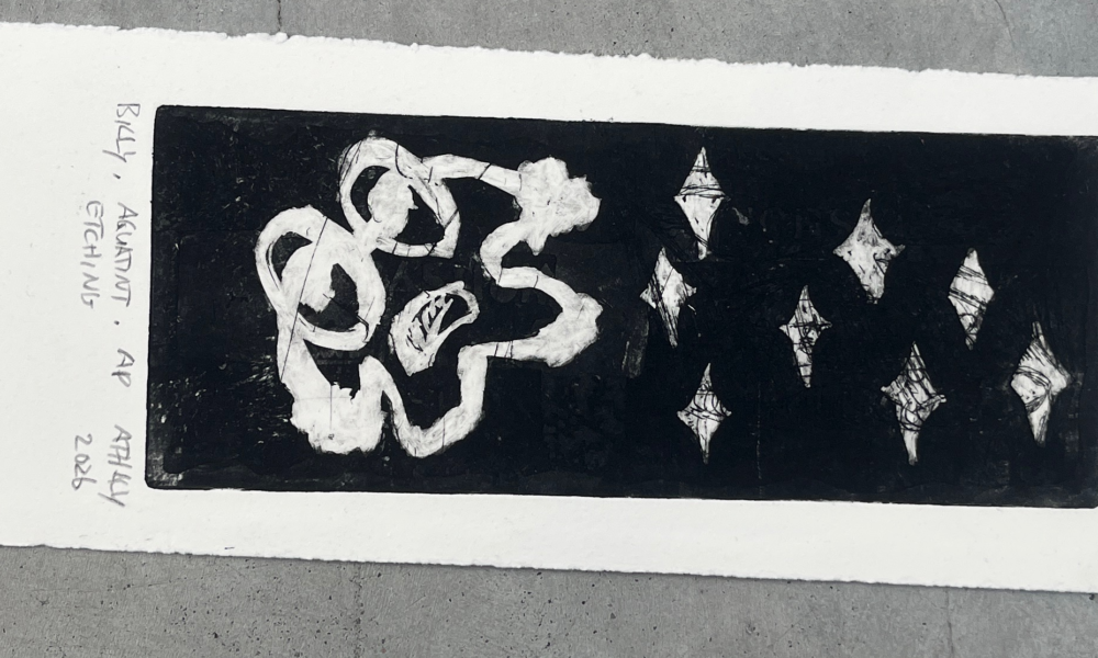 experimental intaglio printing front view