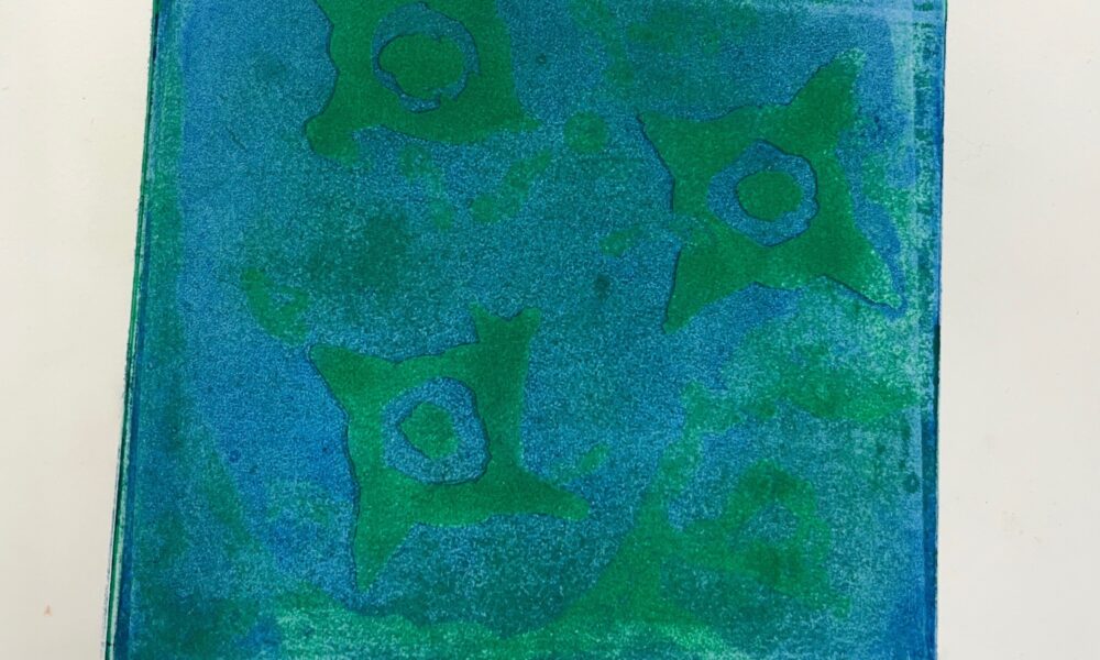 experimental intaglio printing front view