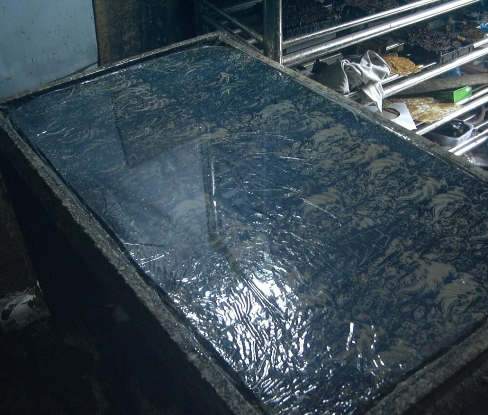 engraved glass object front view